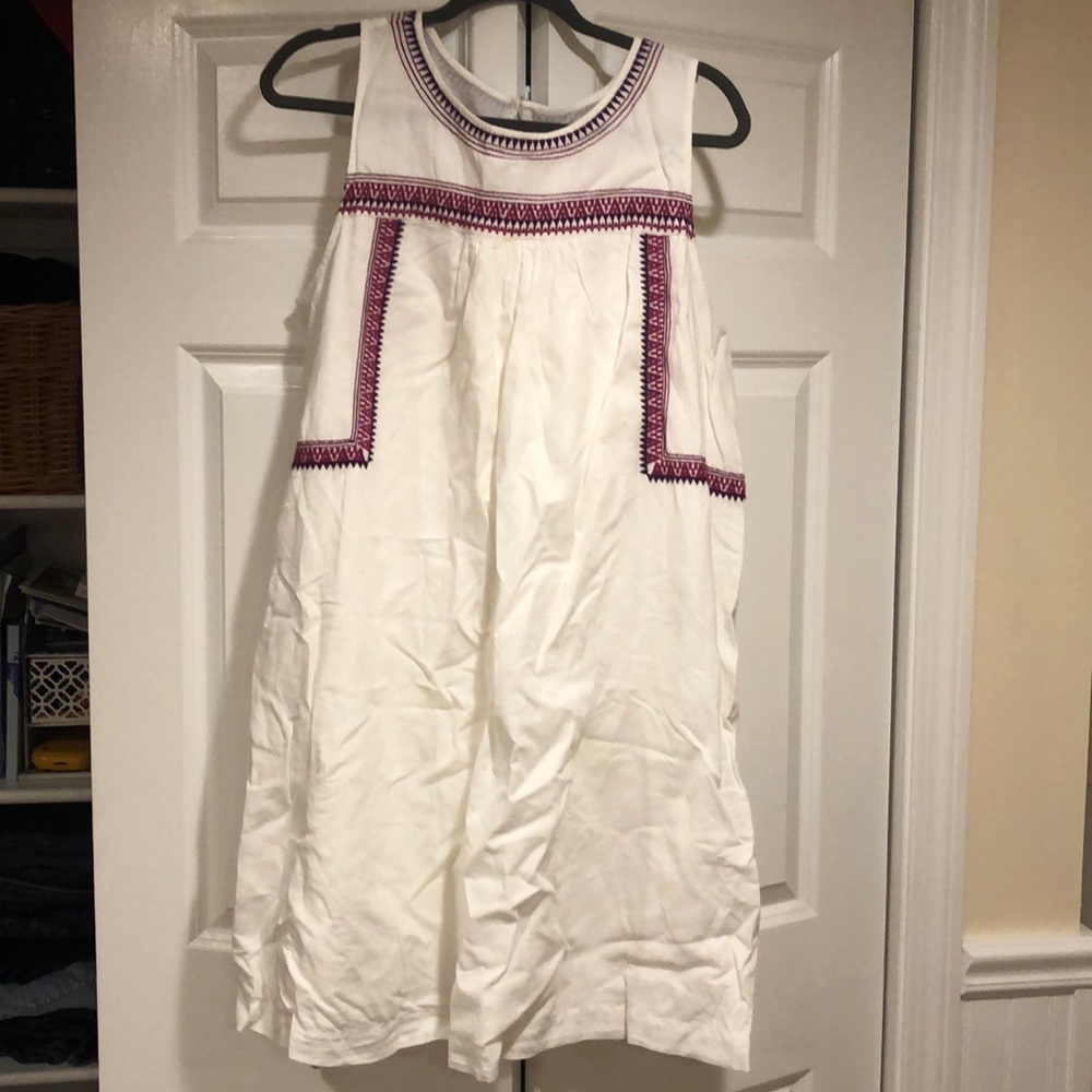 LOFT white linen dress, perfect condition!